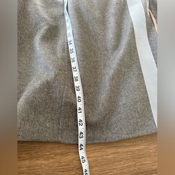 Ports 1961 Wool Cashmere Blend Tie Waist Trench Coat Grey Size 6 - Picture 11 of 14